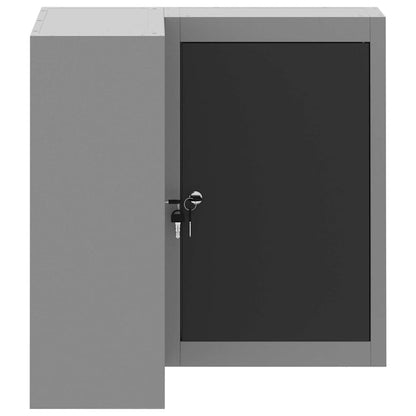Tool Cabinet Black and grey 55 x 55 x 55 cm Powder-coated steel