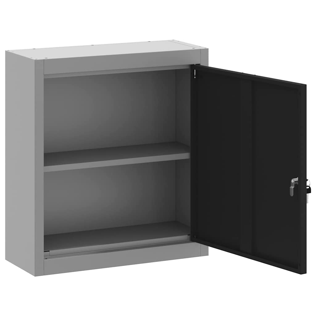 Tool Cabinet Black and grey 50 x 20 x 55 cm Powder-coated steel