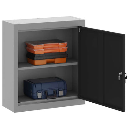 Tool Cabinet Black and grey 50 x 20 x 55 cm Powder-coated steel