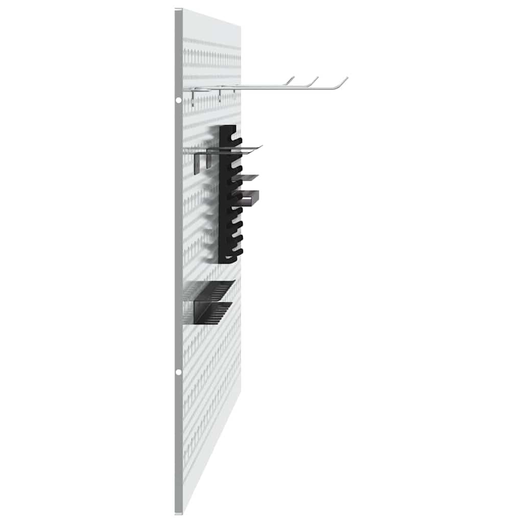 Storage Bench 2 pcs Grey 100 x 1 x 60 cm Powder-coated steel