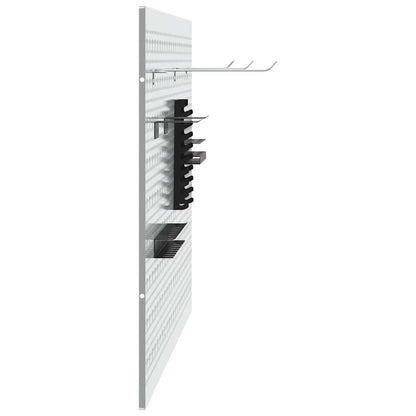 Storage Bench 2 pcs Grey 100 x 1 x 60 cm Powder-coated steel