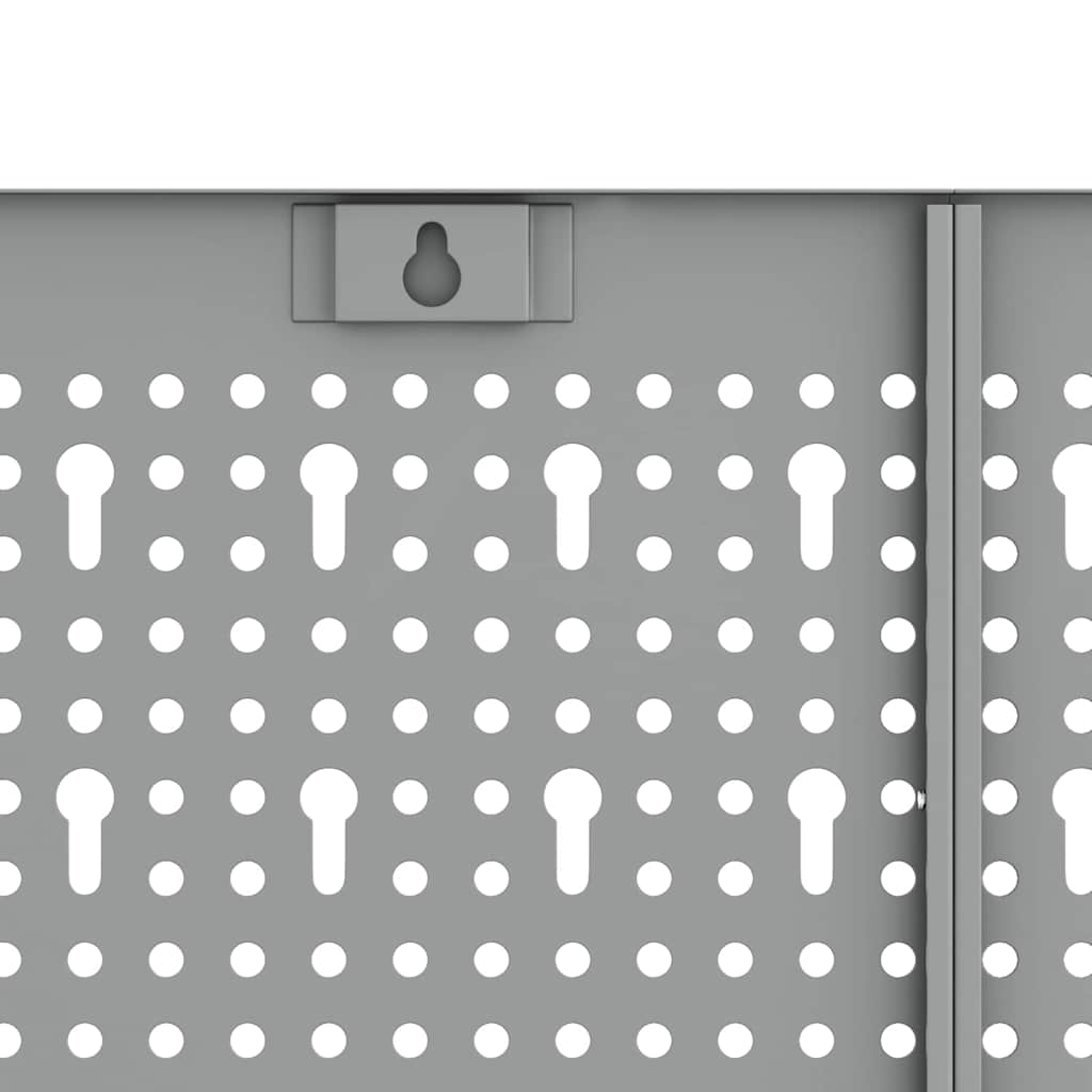 Storage Bench 3 pcs Grey 150 x 1 x 60 cm Powder-coated steel