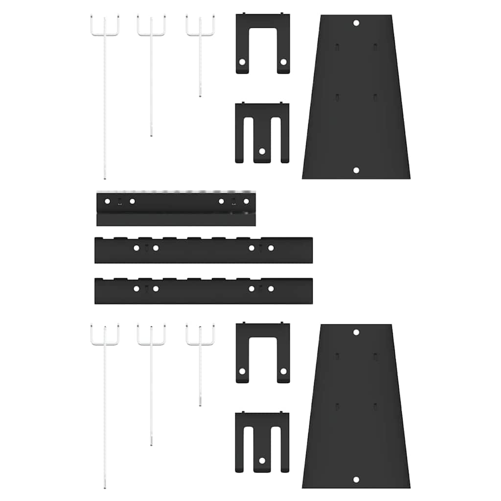 Storage Bench 3 pcs Grey 150 x 1 x 60 cm Powder-coated steel