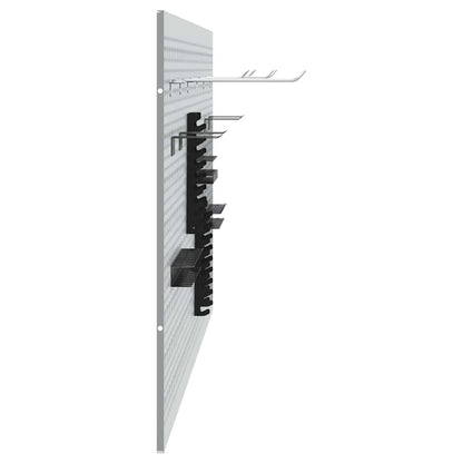 Storage Bench 3 pcs Grey 150 x 1 x 60 cm Powder-coated steel