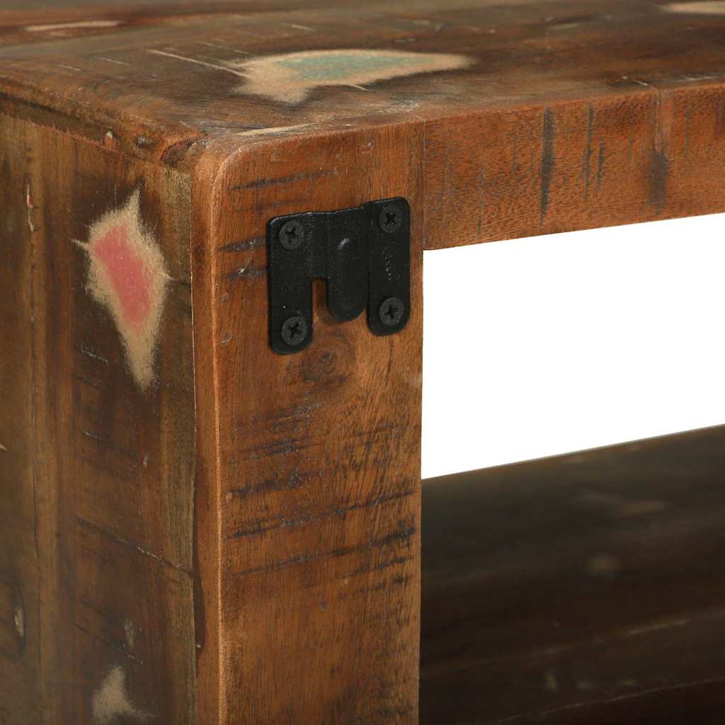 TV Cabinet with Shelf Multicolour Solid Reclaim wood