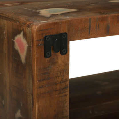 TV Cabinet with Shelf Multicolour Solid Reclaim wood