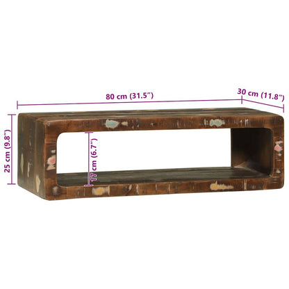 TV Cabinet with Shelf Multicolour Solid Reclaim wood