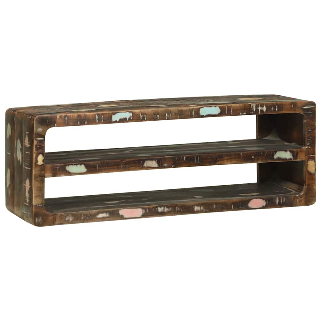TV Cabinet Multicolour 100 x 32 x 36 cm Solid Reclaim wood