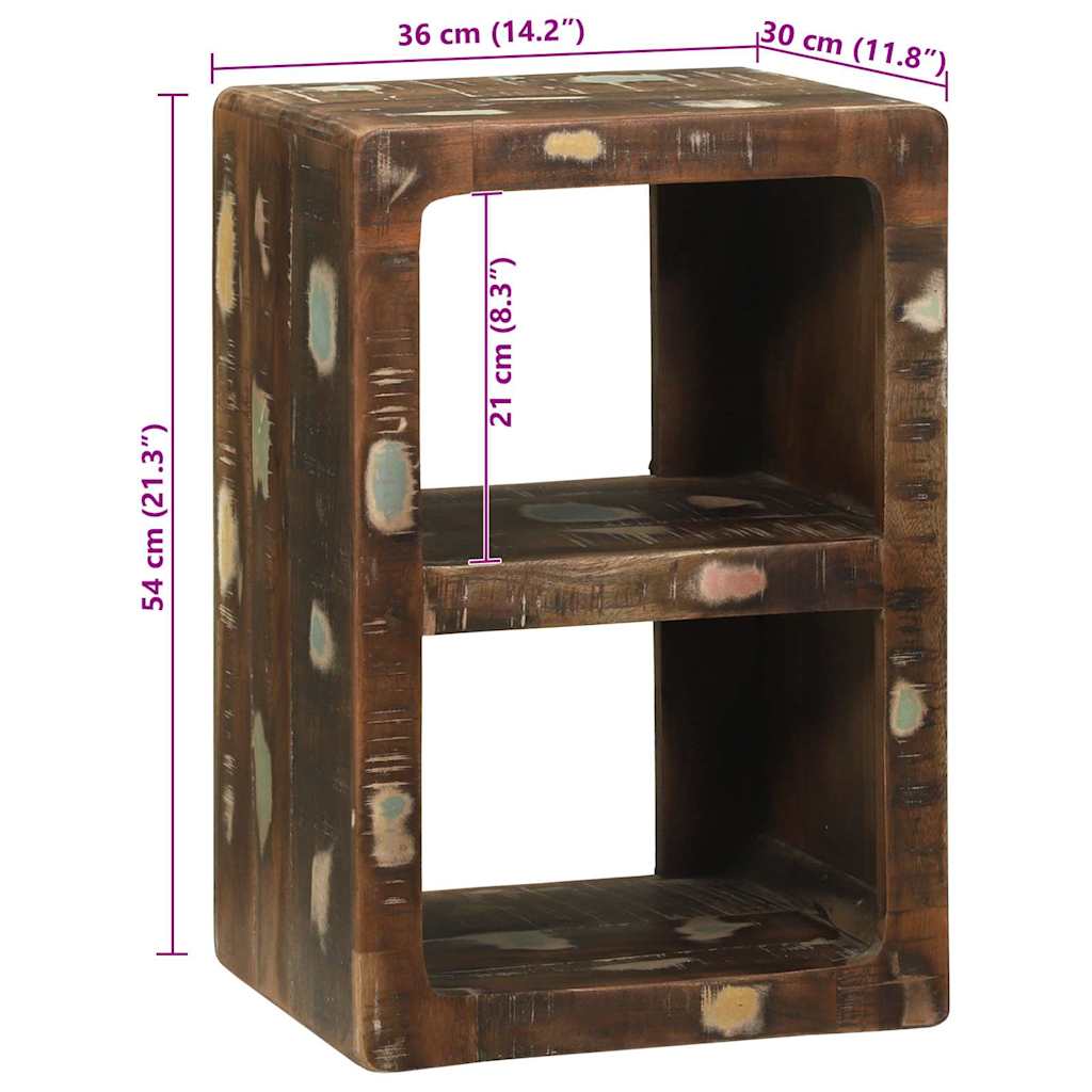 TV Cabinet Multicolour 36 x 30 x 54 cm Solid Reclaim wood