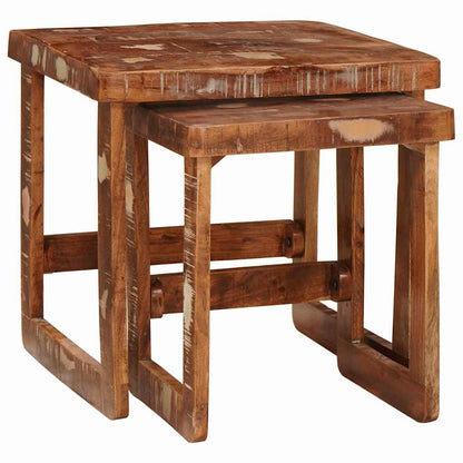 End Tables Multicolour Solid reclaimed wood