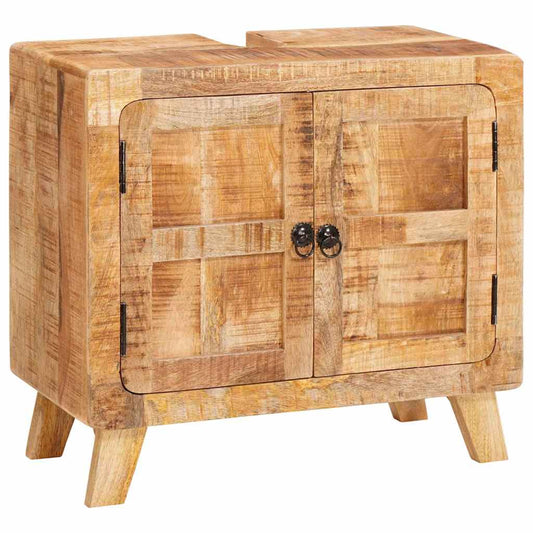 Bathroom Cabinet Brown Solid Mango wood and Engineered wood