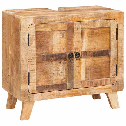 Bathroom Cabinet Brown Solid Mango wood and Engineered wood