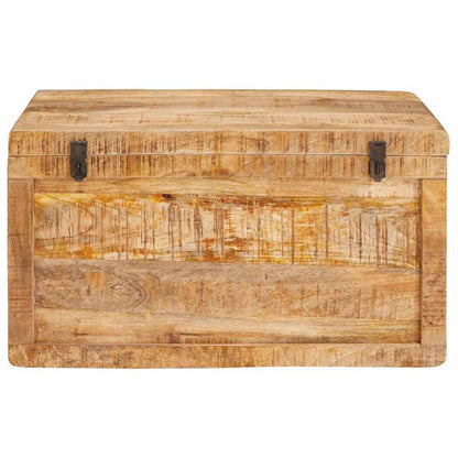 Storage Box with Storage with Lock Brown Solid mango wood