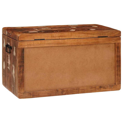 Storage Box with Storage Multicolour Solid reclaimed wood