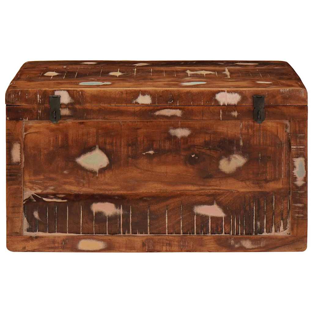 Storage Box with Storage Multicolour Solid reclaimed wood