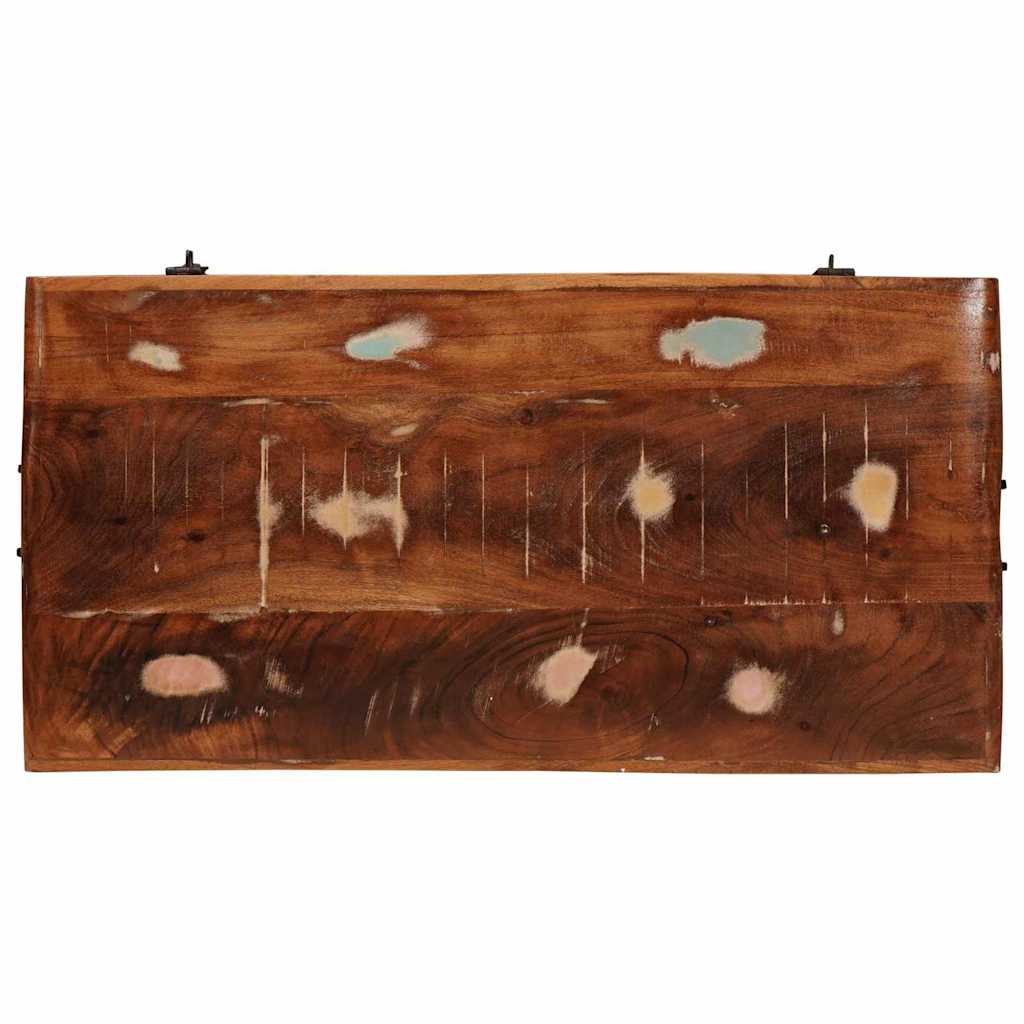 Storage Box with Storage Multicolour Solid reclaimed wood
