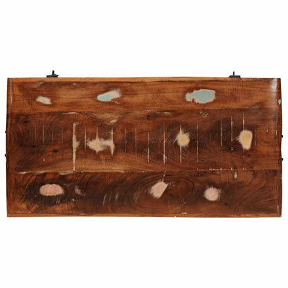 Storage Box with Storage Multicolour Solid reclaimed wood