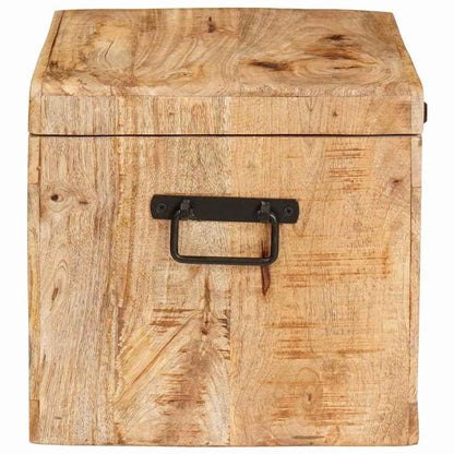 Storage Box with Storage with Lock Solid mango wood