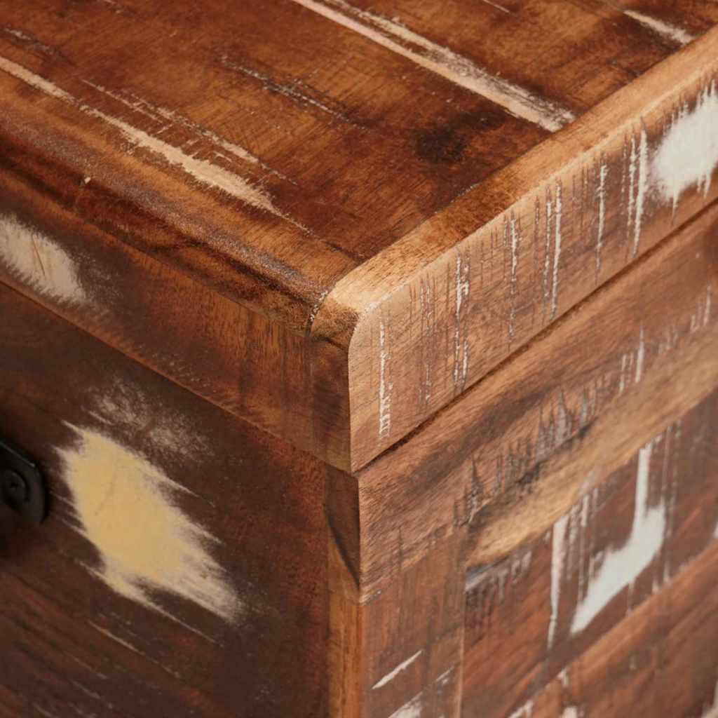 Storage Box with Storage Multicolour Solid reclaimed wood