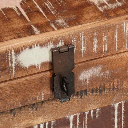 Storage Box with Storage Multicolour Solid reclaimed wood