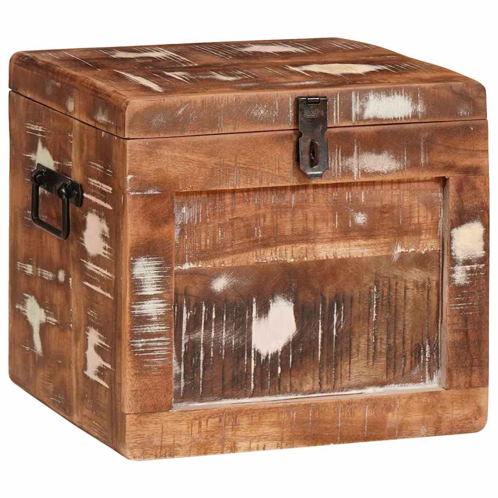 Storage Box with Storage Multicolour Solid reclaimed wood