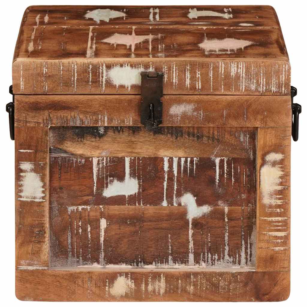 Storage Box with Storage Multicolour Solid reclaimed wood