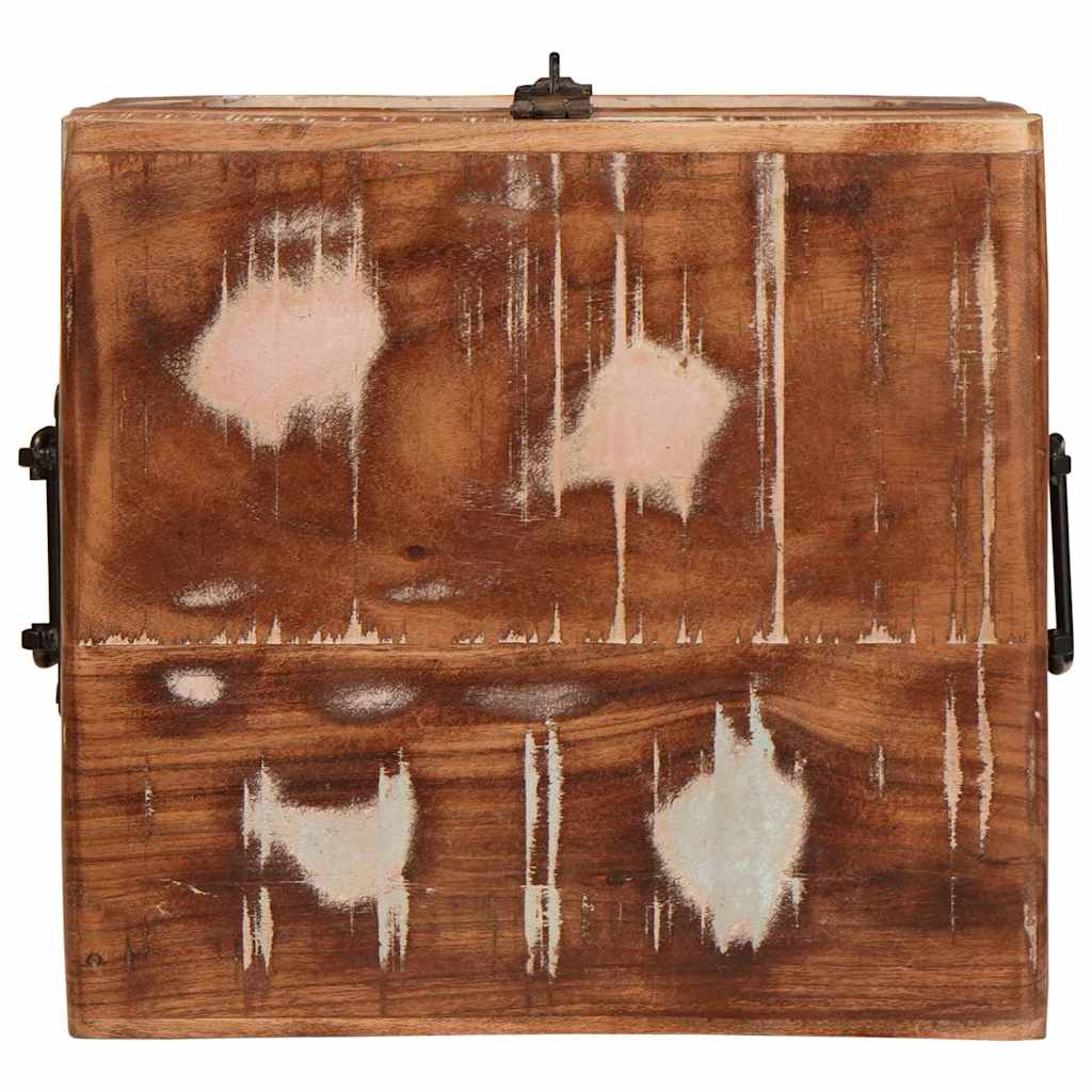 Storage Box with Storage Multicolour Solid reclaimed wood