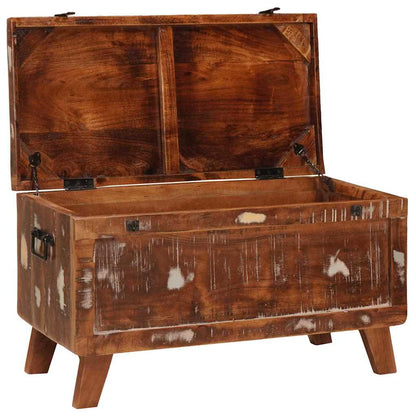 Storage Box with Storage 70 x 35 x 40 cm Solid reclaimed wood
