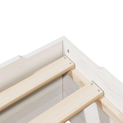 Bed Frame No Mattress Stackable White 80x200 cm Solid Wood