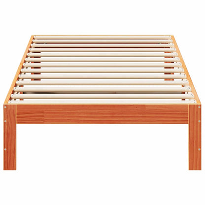 Bed Frame without Mattress Wax Brown 80x200 cm Solid Wood Pine