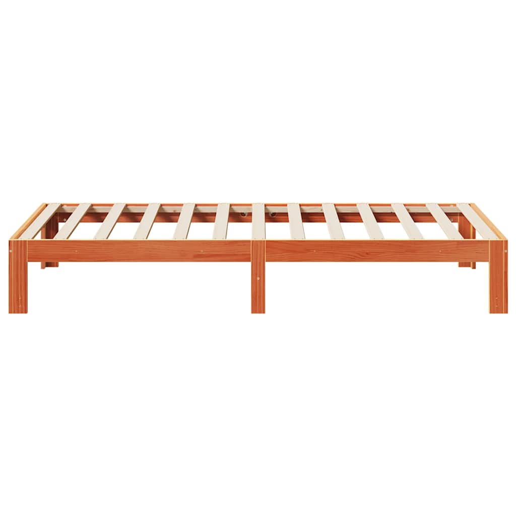 Bed Frame without Mattress Wax Brown 80x200 cm Solid Wood Pine
