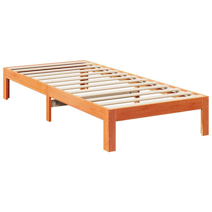 Bed Frame without Mattress Wax Brown 80x200 cm Solid Wood Pine