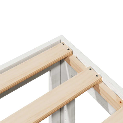 Bed Frame without Mattress White 90x200 cm Solid Wood Pine