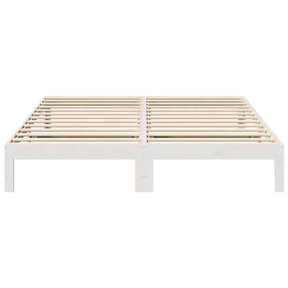 Bed Frame without Mattress White 180x200 cm Super King Solid Wood Pine