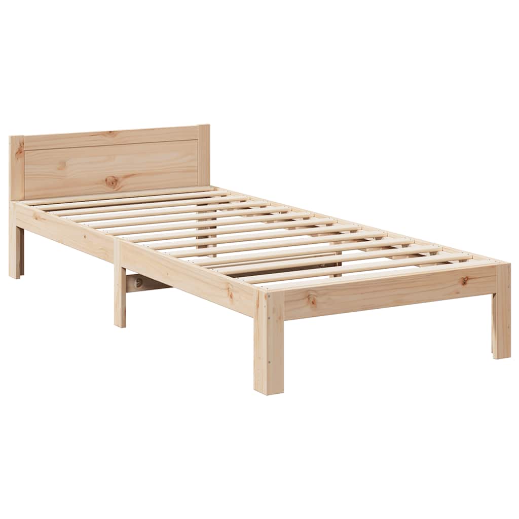 Bed Frame without Mattress 90x200 cm Solid Wood Pine