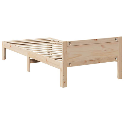 Bed Frame without Mattress 90x200 cm Solid Wood Pine
