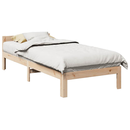Bed Frame without Mattress 90x200 cm Solid Wood Pine