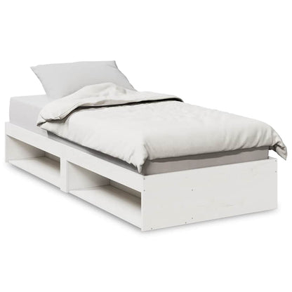 Day Bed without Mattress White 100x200 cm Solid Wood Pine