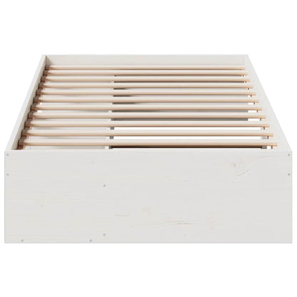 Day Bed without Mattress White 100x200 cm Solid Wood Pine