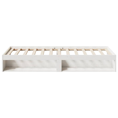 Day Bed without Mattress White 100x200 cm Solid Wood Pine