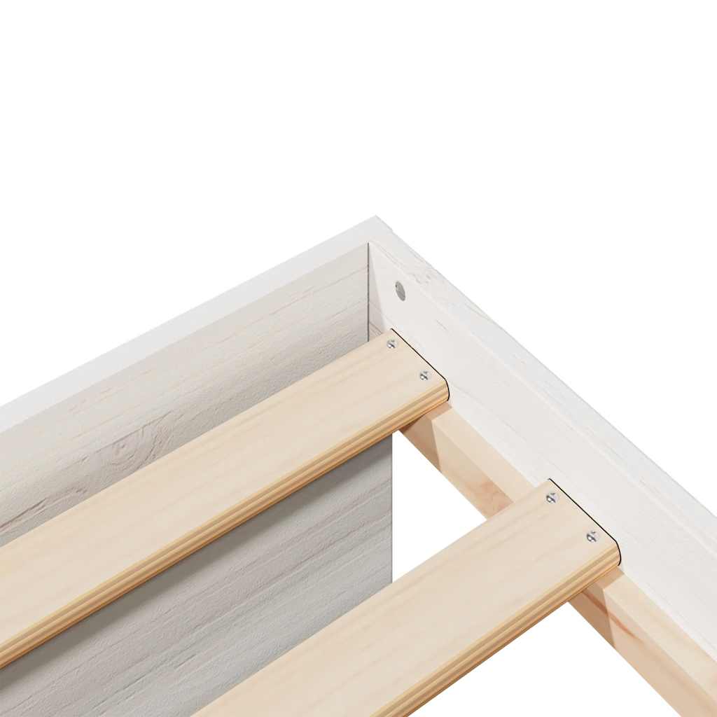 Day Bed without Mattress White 100x200 cm Solid Wood Pine