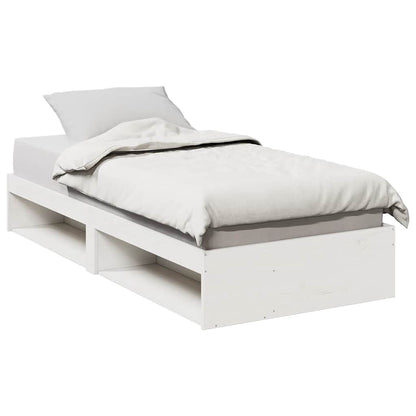 Day Bed without Mattress White 100x200 cm Solid Wood Pine