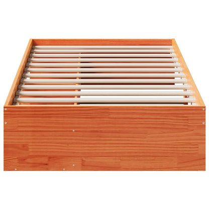 Day Bed without Mattress Wax Brown 90x200 cm Solid Wood Pine