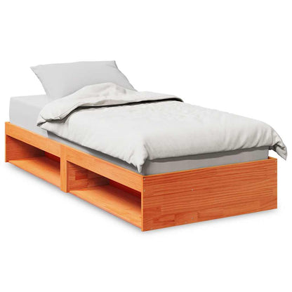 Day Bed without Mattress Wax Brown 90x190 cm Solid Wood Pine