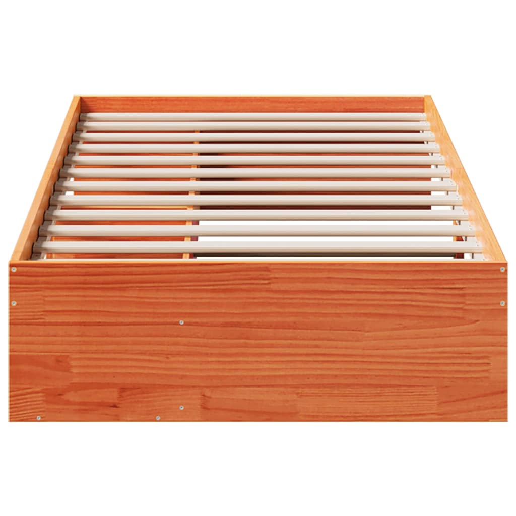 Day Bed without Mattress Wax Brown 75x190 cm Solid Wood Pine