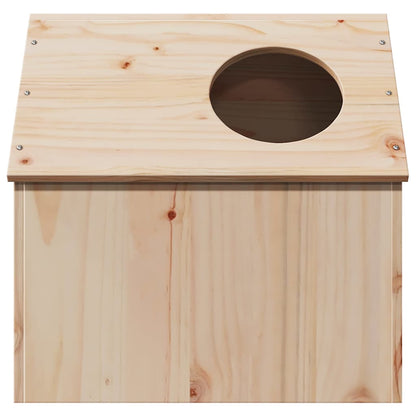 Cat House 41x50x50 cm Solid Wood Pine