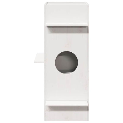 Cat House White 43x43x90 cm Solid Wood Pine