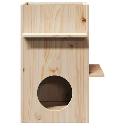 Cat House 43x43x60 cm Solid Wood Pine