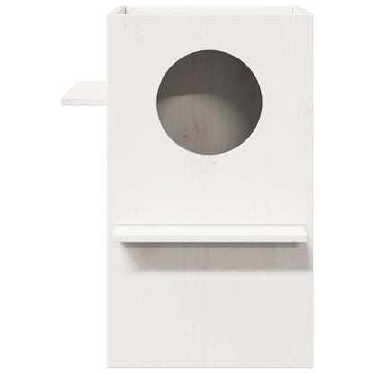 Cat House White 43x43x60 cm Solid Wood Pine
