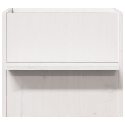 Cat House White 51x35x30 cm Solid Wood Pine
